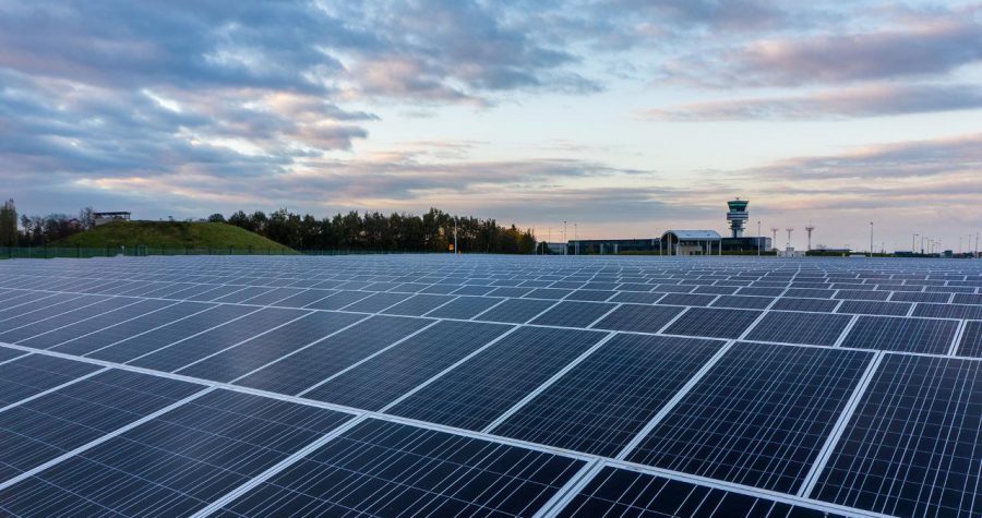 Exemplo de sistema de energia fotovoltaica instalado